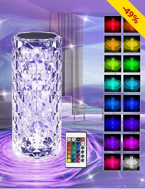 Lampe «Cristal», 16 Farben, H 19,5 cm