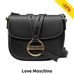 Love Moschino Handtasche in Halbmondform, schwarz