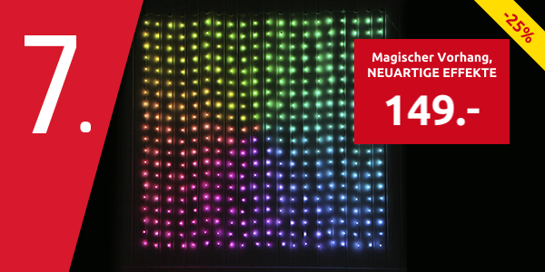 Magischer Vorhang, NEUARTIGE EFFEKTE, 400 Smart-LEDs