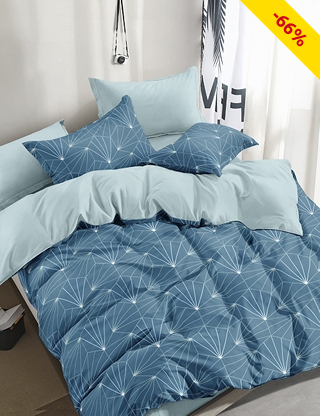 Duvetbezug «Diamond» 160 x 210 cm + Pfulmenbezug 65 x 100 cm, blau