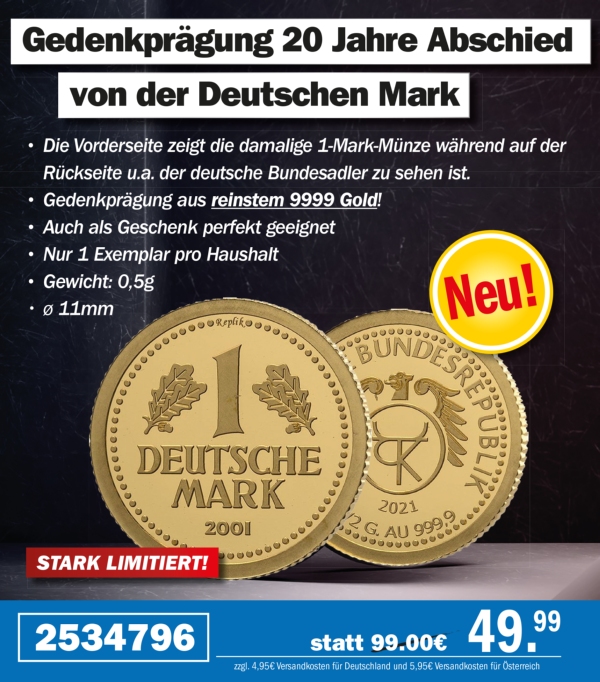 Jetzt Ihre Gedenkmünze als MEGA-ANGEBOT sichern!