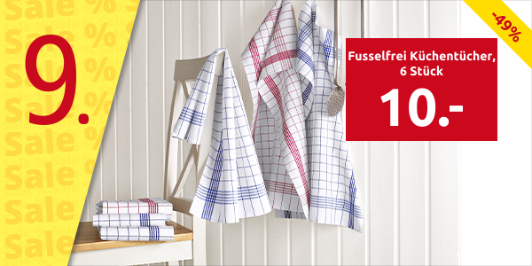Fusselfrei Küchentücher, 6 Stück