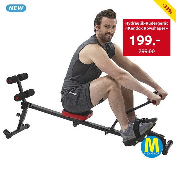 Hydraulik-Rudergerät «Kendox Rowshaper», 36 Trainings-Intensitäten