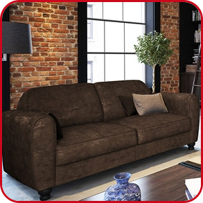 Sofa «Huston», 2-Sitzer, im Vintage-Lederlook, B 176 cm