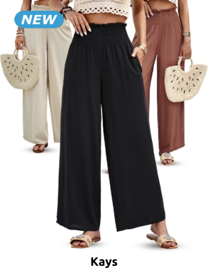 Weite Hose «Irina», mit Smokbund, schwarz