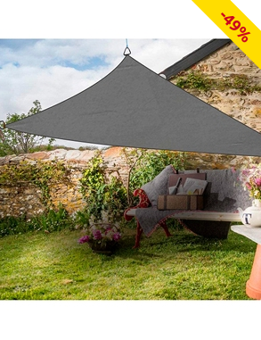 Dreieck-Sonnensegel 3,6 m, grau