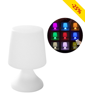 LED-Leuchte «Nomade», kabellos, 16 Farben, mit Fernbedienung