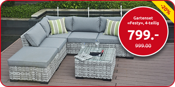 Gartenset «Festy», 4-teilig