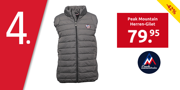 Peak Mountain Herren-Gilet, hellgrau meliert