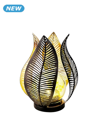 LED-Solarlampe «Blütenblatt», Ø18,5xH18 cm