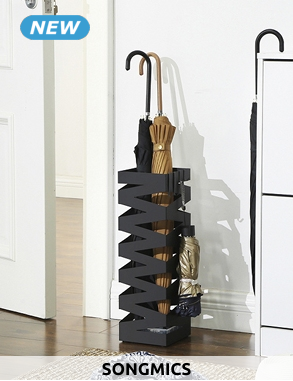 SONGMICS Schirmständer, 15,5 x 15,5 x H 49 cm, schwarz