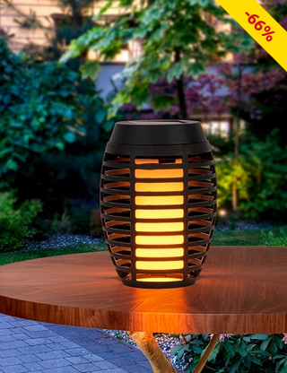 Solarlampen «Flambo», 4 Stück, mit abnehmbarem Erdspiess