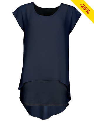 Tunika 2-in-1, mit integriertem Top, navy
