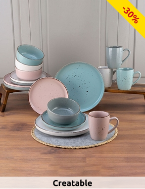 CreaTable Tafelservice «Modern Fas», 16-teiliges Set für 4 Personen