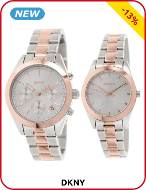 DKNY 2 Uhren im Set für SIE & IHN, rosagoldfarben