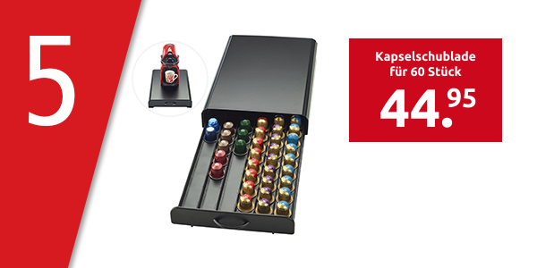 Nespresso Kapselschublade für 60 Stück, schwarz