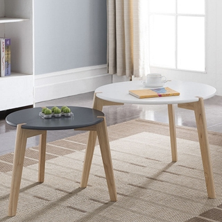 Couchtische «Stone», 2er-Set, grau + weiss