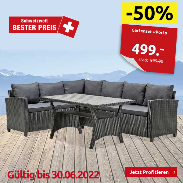 Gartenset «Porto, Sofas + Tisch, grau Gartenset «Porto, Sofas + Tisch, grau