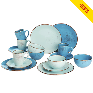 Kombiservice «Blue» für 4 Personen, 16-teilig