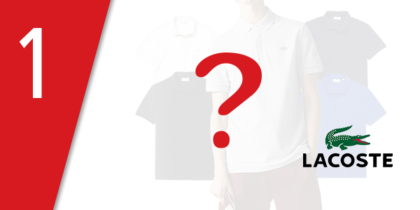 Lacoste Polohemd kurzärmlig für IHN, grau meliert