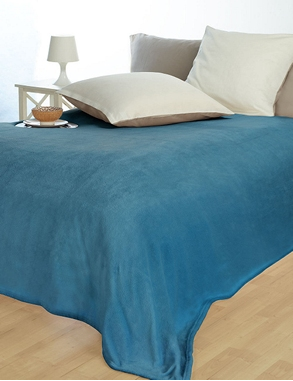 Fleecedecke «Coral», ultragross, 220 x 240 cm, türkis