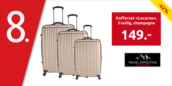 Kofferset «Locarno», 3-teilig, champagne