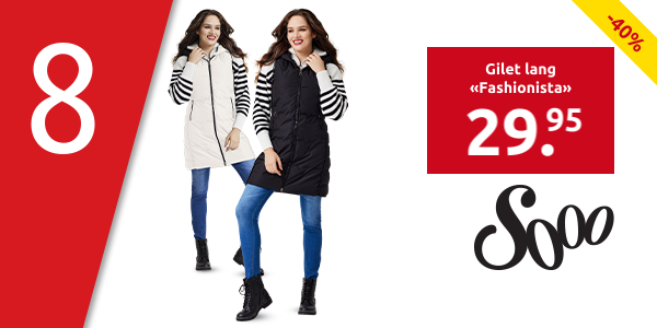 Gilet lang «Fashionista», ecru