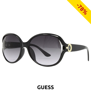 GUESS Grosse Sonnenbrille, schwarz