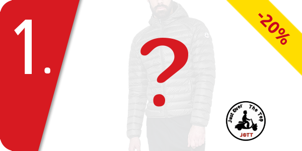 JOTT Herrendaunenjacke «Nico» mit Kapuze, anthrazit