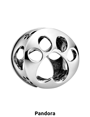 Pandora Bijou «Paw Print», Silber