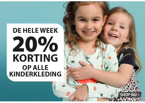 Shop nu de leukste kinderkleding met 20% korting