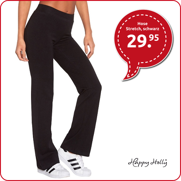 Hose von Happy Holly, Stretch, schwarz
