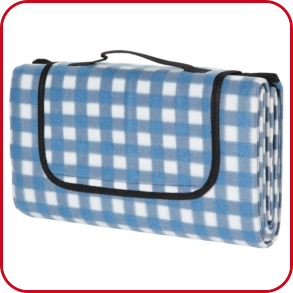 Picknickdecke beschichtet, 130 x 150 cm, blau