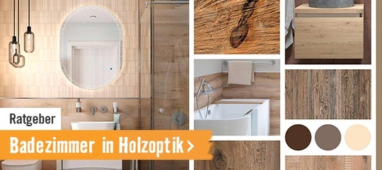 Badezimmer in Holzoptik