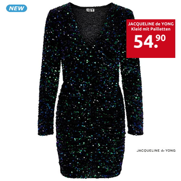 JACQUELINE de YONG Kleid mit Pailletten, blau