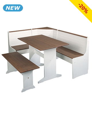 Eckbankgarnitur «Chalet Corner» mit Stauraum unter den Sitzflächen