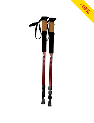 Mountain Stick, 2 Stück, Aluminium, rot