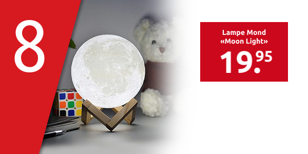 Lampe Mond «Moon Light», 16 Farben, Ø 10 cm