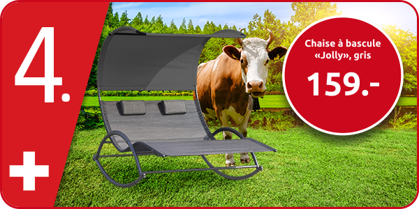 Chaise à bascule «Jolly», gris