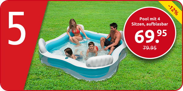 Pool mit 4 Sitzen, aufblasbar