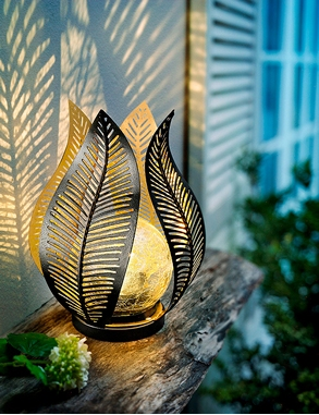 LED-Solarlampe «Blütenblatt», Ø18,5xH18 cm