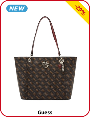 Guess Handtasche «Noelle», Braun Logo