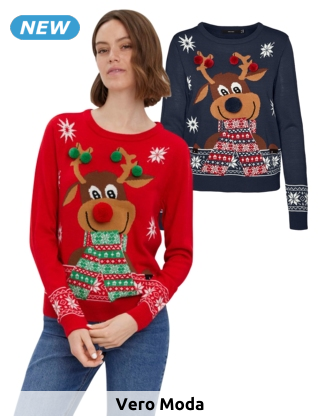 VERO MODA Pullover «Xmas», rot
