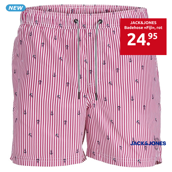JACK&JONES Badehose «Fiji», rot