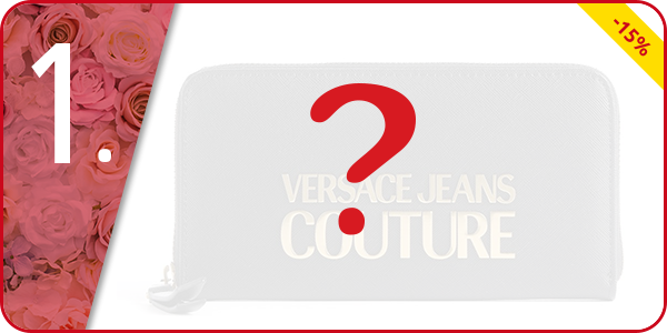 Versace Jeans Portemonnaie mit goldfarbenem Metall-Logo, schwarz