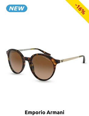 EMPORIO ARMANI Sonnenbrille, für Damen, Schildpatt mit braunen Gläsern
