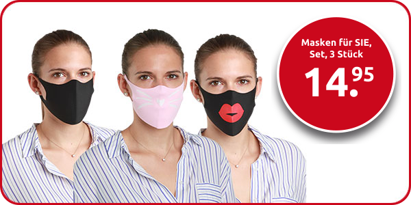 Masken für SIE, Set, 3 Stück