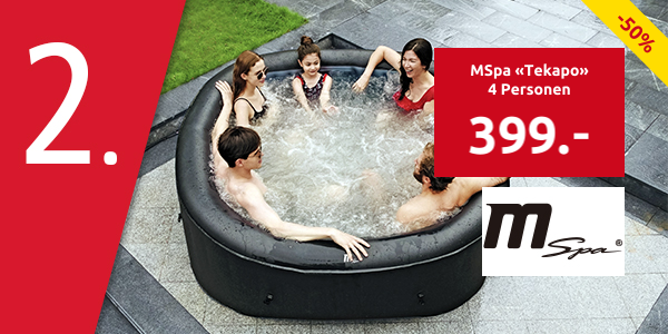 MSpa «Tekapo» aufblasbar, 4 Personen, 108 Jet-Düsen