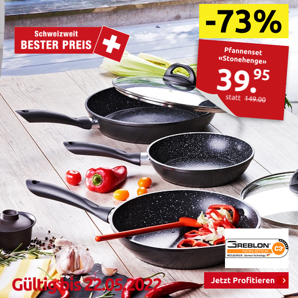 Pfannenset «Stonehenge», 5-teilig