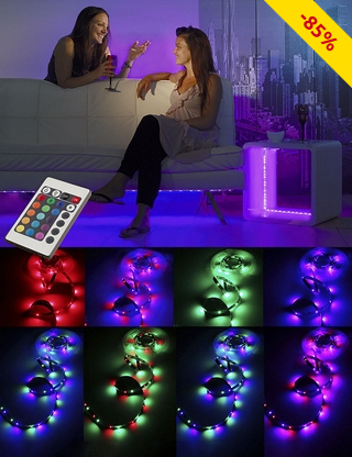 Extraflaches LED-Band mit Lichteffekten, 180 LEDs, 3 m